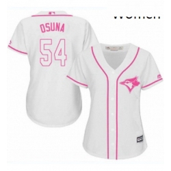 Womens Majestic Toronto Blue Jays 54 Roberto Osuna Authentic White Fashion Cool Base MLB Jersey