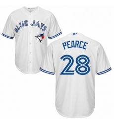 Youth Majestic Toronto Blue Jays 28 Steve Pearce Replica White Home MLB Jersey 