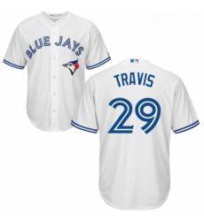 Youth Majestic Toronto Blue Jays 29 Devon Travis Replica White Home MLB Jersey