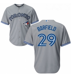 Youth Majestic Toronto Blue Jays 29 Jesse Barfield Authentic Grey Road MLB Jersey 