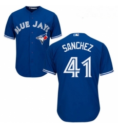 Youth Majestic Toronto Blue Jays 41 Aaron Sanchez Authentic Blue Alternate MLB Jersey