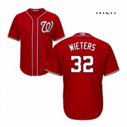 Mens Majestic Washington Nationals 32 Matt Wieters Replica Red Alternate 1 Cool Base MLB Jersey