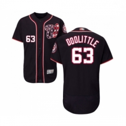 Mens Washington Nationals 63 Sean Doolittle Navy Blue Alternate Flex Base Authentic Collection MLB JerseyBaseb