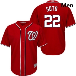 Nationals 22 Juan Soto Red Cool Base Jersey