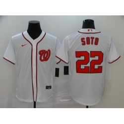 Nationals 22 Juan Soto White Nike 2020 Cool Base Jersey