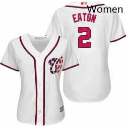 Womens Majestic Washington Nationals 2 Adam Eaton Replica White Home Cool Base MLB Jersey