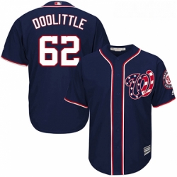 Youth Majestic Washington Nationals 62 Sean Doolittle Replica Navy Blue Alternate 2 Cool Base MLB Jersey 