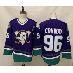 Ducks 96 Charlie Conway Purple 2020 21 Reverse Retro Adidas Jersey