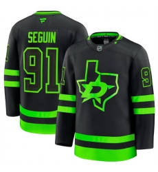 Men Dallas Stars 91 Tyler Seguin Black 2024 25 Alternate Stitched Hockey Jersey