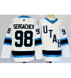 Men Utah Hockey Club 98 Mikhail Sergachev White 2024 25 Stitched Jersey