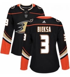 Womens Adidas Anaheim Ducks 3 Kevin Bieksa Premier Black Home NHL Jersey 