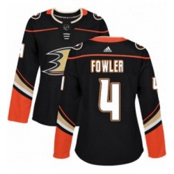 Womens Adidas Anaheim Ducks 4 Cam Fowler Authentic Black Home NHL Jersey 