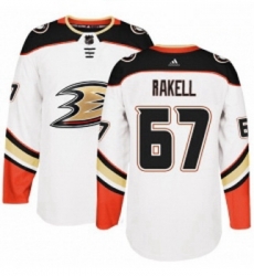 Youth Adidas Anaheim Ducks 67 Rickard Rakell Authentic White Away NHL Jersey 