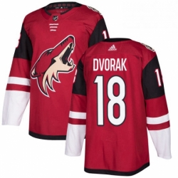 Mens Adidas Arizona Coyotes 18 Christian Dvorak Authentic Burgundy Red Home NHL Jersey 