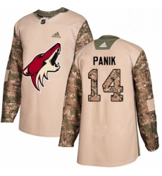 Youth Adidas Arizona Coyotes 14 Richard Panik Authentic Green Salute to Service NHL Jersey 