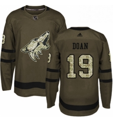 Youth Adidas Arizona Coyotes 19 Shane Doan Premier Green Salute to Service NHL Jersey 