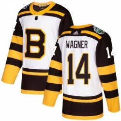 Mens Adidas Boston Bruins 14 Chris Wagner Authentic White 2019 Winter Classic NHL Jerse