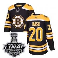 Mens Adidas Boston Bruins 20 Riley Nash Authentic Black Home NHL Jersey