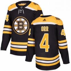 Mens Adidas Boston Bruins 4 Bobby Orr Premier Black Home NHL Jersey 