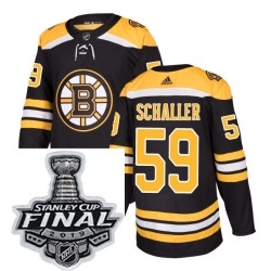 Mens Adidas Boston Bruins 59 Tim Schaller Authentic Black Home NHL Jersey