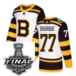 Mens Adidas Boston Bruins 77 Ray Bourque Authentic White 2019 Winter Classic NHL Jersey