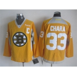 NHL Boston Bruins 33 Zdeno Chara yellow jerseys