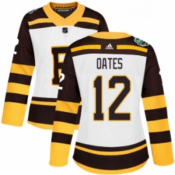 Womens Adidas Boston Bruins 12 Adam Oates Authentic White 2019 Winter Classic NHL Jersey 