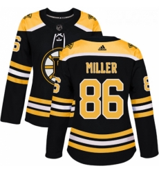 Womens Adidas Boston Bruins 86 Kevan Miller Authentic Black Home NHL Jersey 