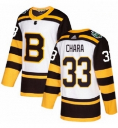 Youth Adidas Boston Bruins 33 Zdeno Chara Authentic White 2019 Winter Classic NHL Jersey 