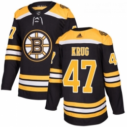 Youth Adidas Boston Bruins 47 Torey Krug Authentic Black Home NHL Jersey 