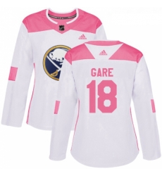 Womens Adidas Buffalo Sabres 18 Danny Gare Authentic WhitePink Fashion NHL Jersey 