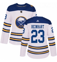 Womens Adidas Buffalo Sabres 23 Sam Reinhart Authentic White 2018 Winter Classic NHL Jersey 