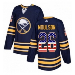 Youth Adidas Buffalo Sabres 26 Matt Moulson Authentic Navy Blue USA Flag Fashion NHL Jersey 