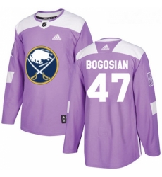 Youth Adidas Buffalo Sabres 47 Zach Bogosian Authentic Purple Fights Cancer Practice NHL Jersey 