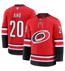 Men Carolina Hurricanes 20 Sebastian Aho Red 2024 25 Alternate Stitched Hockey Jersey