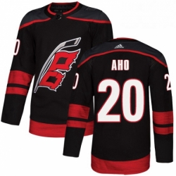 Mens Adidas Carolina Hurricanes 20 Sebastian Aho Authentic Black Alternate NHL Jersey 