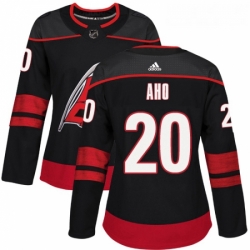 Womens Adidas Carolina Hurricanes 20 Sebastian Aho Premier Black Alternate NHL Jersey 