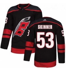 Youth Adidas Carolina Hurricanes 53 Jeff Skinner Premier Black Alternate NHL Jersey 