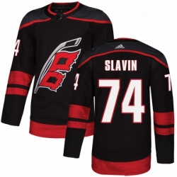 Youth Adidas Carolina Hurricanes 74 Jaccob Slavin Premier Black Alternate NHL Jersey 