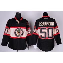 Blackhawks #50 Corey Crawford Black New Third Stitched NHL Jersey