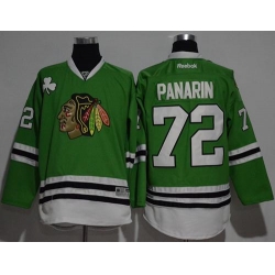 Blackhawks #72 Artemi Panarin Green Stitched NHL Jersey