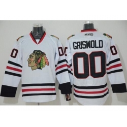 Chicago Blackhawks #00 Clark Griswold White CCM Throwback Stitched NHL Jersey