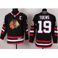 Chicago Blackhawks 19 Jonathan Toews Black 2014 Stadium Series NHL Jersey C PATCH