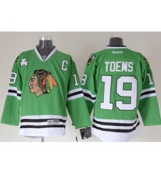 Chicago Blackhawks #19 Jonathan Toews Green Stitched NHL Jersey