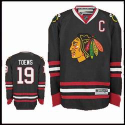 Chicago Blackhawks #19 Jonathan Toews Premier Dark Hockey black