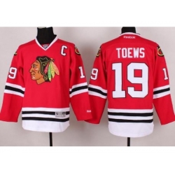 Chicago Blackhawks 19 Jonathan Toews Red NHL Jersey C PATCH