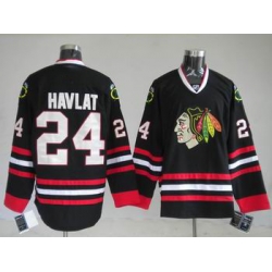 Chicago Blackhawks #24 Martin Havlat Black hockey Jersey