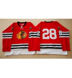 Chicago Blackhawks #28 Steve Larmer Red Mitchell And Ness 1960-61 Stitched NHL Jersey