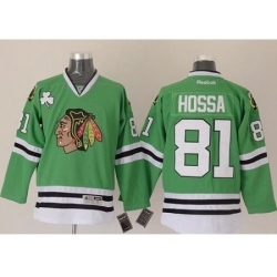 Chicago Blackhawks #81 Marian Hossa Green Stitched NHL Jersey