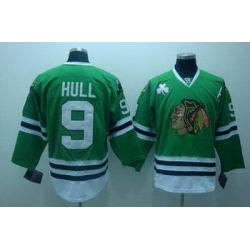 Chicago Blackhawks 9 Bobby Hull Green Jerseys